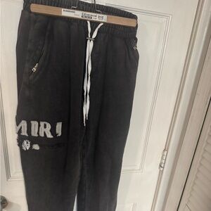 AMIRI Black Sweatpants with White Accents
